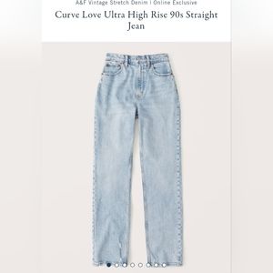 Abercrombie Curve Love Ultra High Rise 90s Straight Jeans